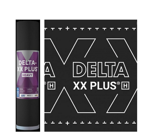 Delta XX PLUS HEAVY fólie Delta XX PLUS HEAVY robustní a difuzně otevřená podstřešní membrána pro šikmé střechy, která odvádí vodní páry