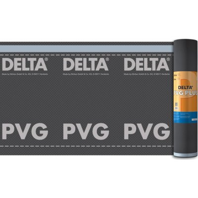 Delta PVG PLUS vzduchotěsná a parotěsná vrstva pod nadkrokevní izolace.