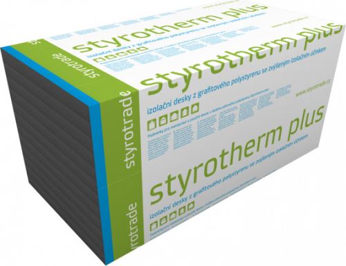 Desky Styrotherm Plus 70 z grafitového EPS s vysokým izolačním účinkem pro kontaktní zateplovací systémy ETICS.