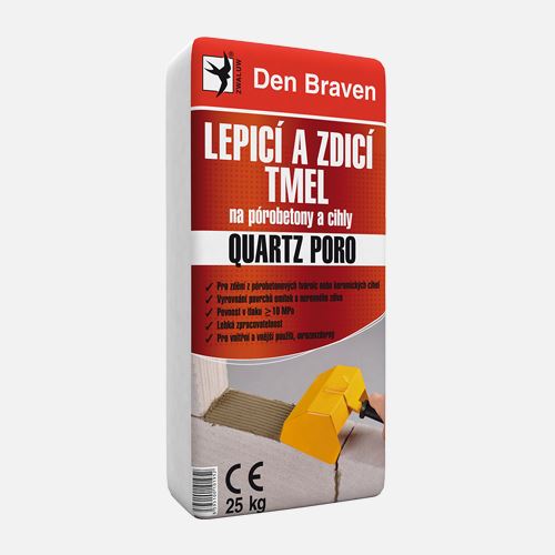 Den Braven Lepicí a zdící tmel na pórobeton a cihly QUARTZ PORO 25 kg