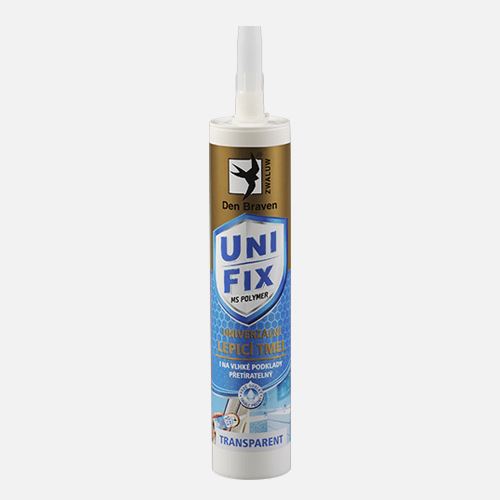 Lepidlo MS UNIFIX CLEAR na všechna tmelení Den Braven, kartuše 290 ml, transparentní