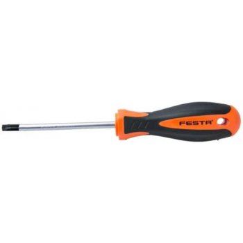 Šroubovák Torx T40 S2 Festa s ergonomickou rukojetí a magnetickým kaleným hrotem.