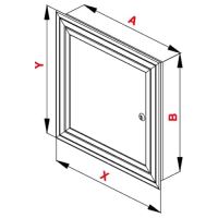 Den Braven - Revizní dvířka PVC, 600 mm x 600 mm, se zámkem a klíčem, bílá (1)