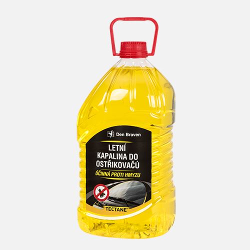 Den Braven - Letní kapalina do ostřikovačů, PET láhev, 5 litrů, žlutá
