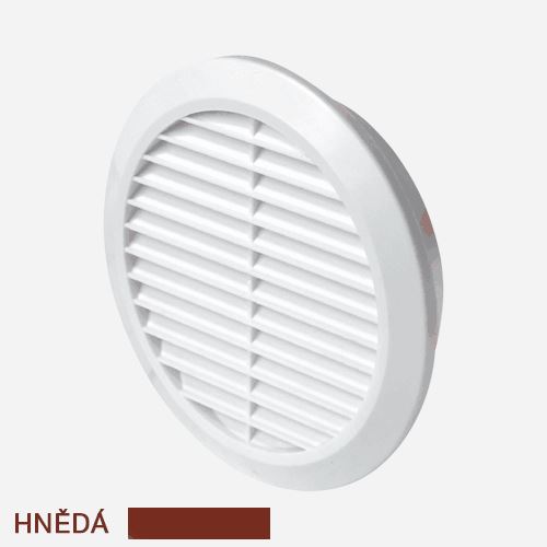 Den Braven - Mřížka větrací kruhová bez síťoviny, průměr 50 mm, hnědá 