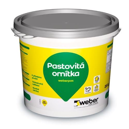 Weber silikonová omítka weberpas pro zateplovací systémy a fasády.