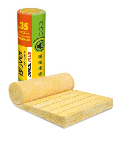 Isover Unirol Plus mineralni vata ze skelné vlny v rolích pro zateplení šikmých střech, sadrokartonových podhledů a stropů nepochozích půd. Isover Unirol Plus mineralni vata ze skelné vlny v rolích pro zateplení šikmých střech, sadrokartonových podhledů a stropů nepochozích půd.