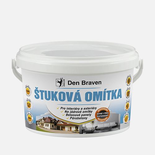 Štuková omítka Den Braven, kbelík, 25 kg, bílá