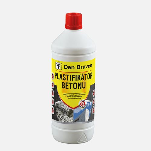 Plastifikátor betonů Den Braven, láhev 1 litr