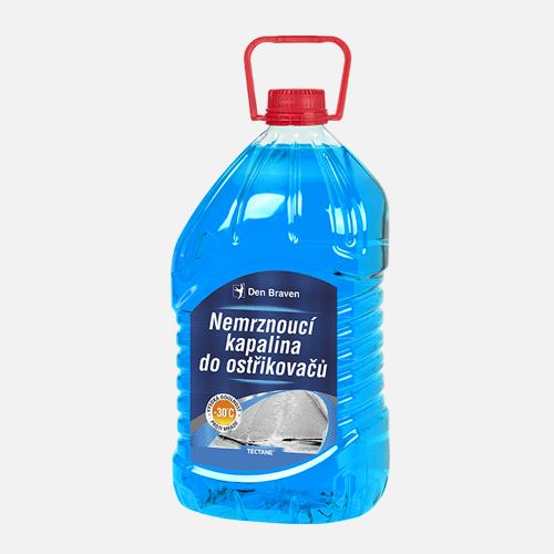 Nemrznoucí kapalina do ostřikovačů -30 °C Den Braven, PET láhev, 5 litrů, modrá