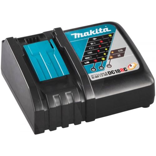 Makita DC18RC nabíječka s vestavěným chlazením a systémem optimalizace nabíjecího procesu pro akumulátory Makita.