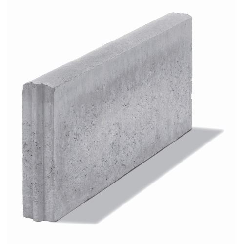 Záhonový obrubník přírodní 1000x50x300, mrazuvzdorný betonový prvek pro oddělení dlážděných a zatravněných ploch.