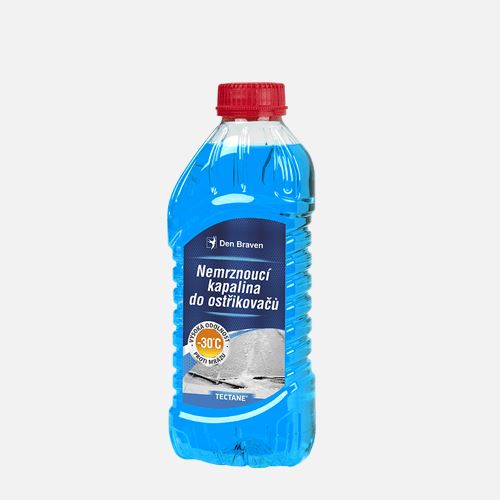 Nemrznoucí kapalina do ostřikovačů -30 °C Den Braven, PET láhev, 1 litr, modrá